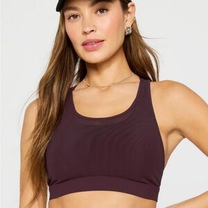 NWT FABLETICS High Impact Sports Bra Strappy Design Sz XL Oxblood color